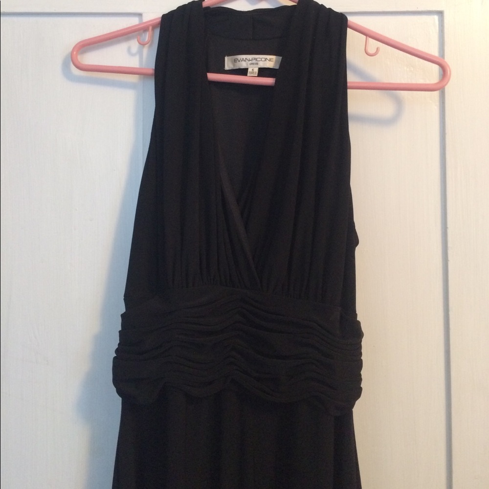 Evan Picone little black halter dress